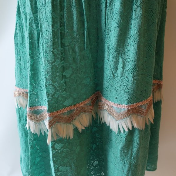 Elegant Teal Strapless Maxi Dress - Picture 10 of 12